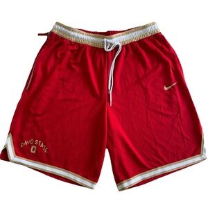 Nike Ohio State Buckeyes Athletic Shorts Mens 2XL Red Dri Fit Swoosh Pockets New